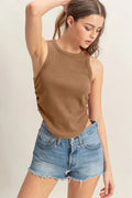 HYFVE Mineral Wash Rib Knit Tank - TheMomCo.
