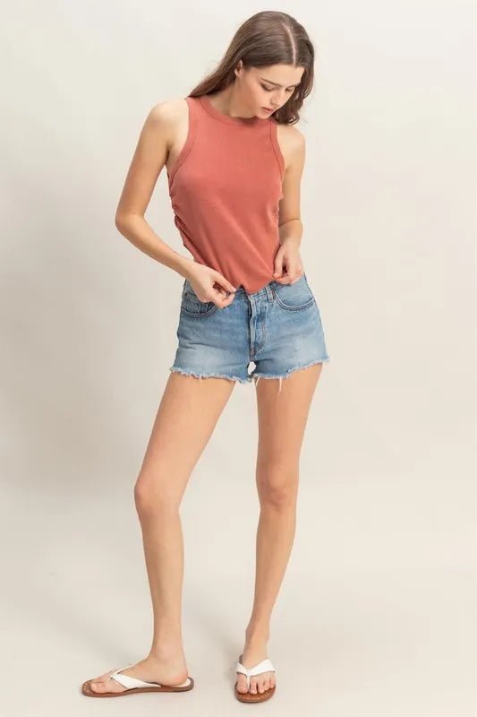 HYFVE Mineral Wash Rib Knit Tank - TheMomCo.