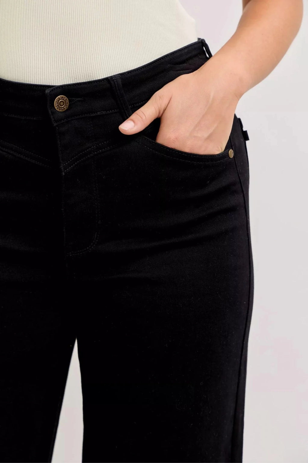 Judy Blue High-Waisted Wide Leg Jeans - TheMomCo.