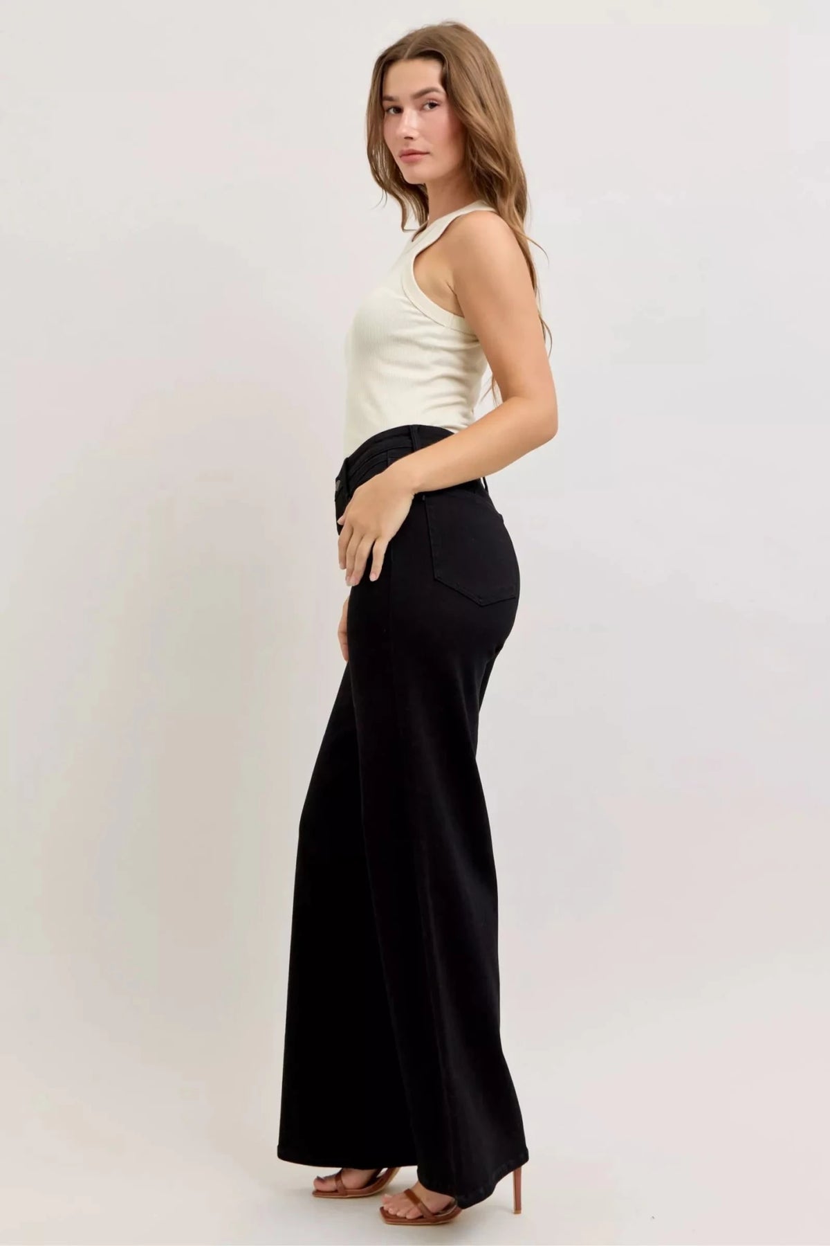 Judy Blue High-Waisted Wide Leg Jeans - TheMomCo.