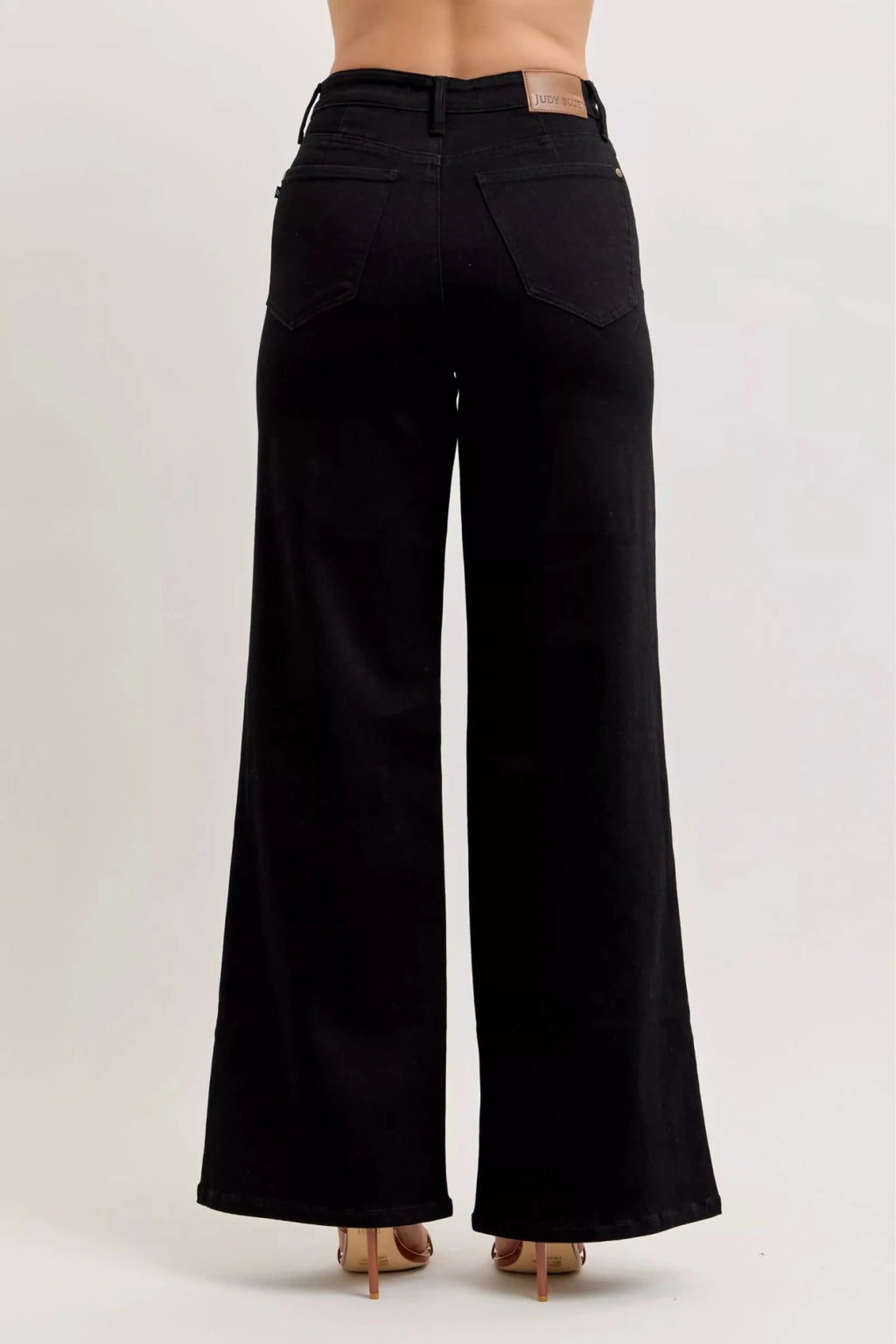 Judy Blue High-Waisted Wide Leg Jeans - TheMomCo.