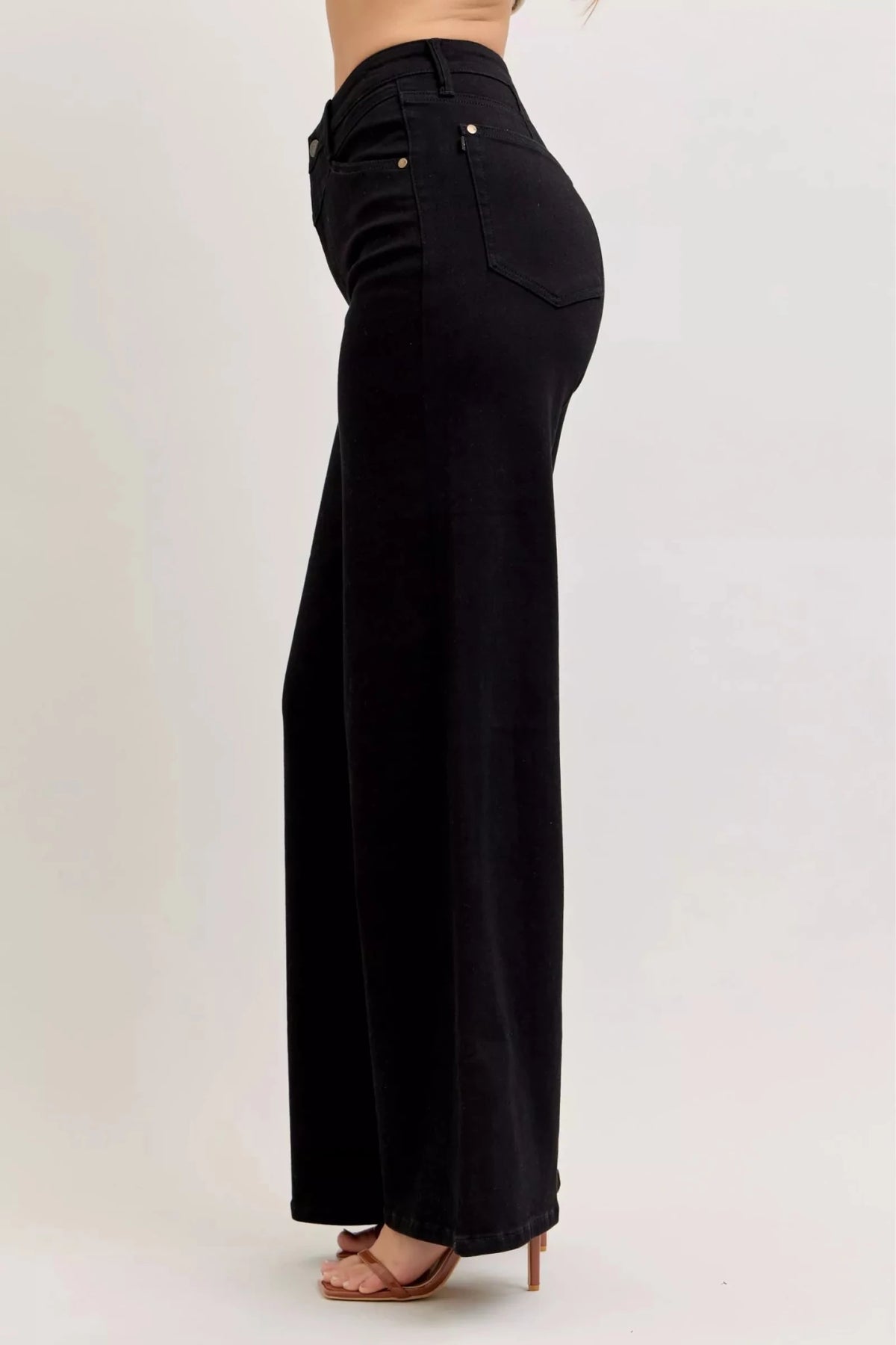 Judy Blue High-Waisted Wide Leg Jeans - TheMomCo.