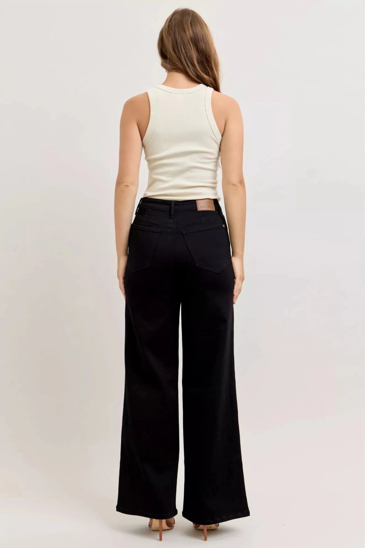 Judy Blue High-Waisted Wide Leg Jeans - TheMomCo.