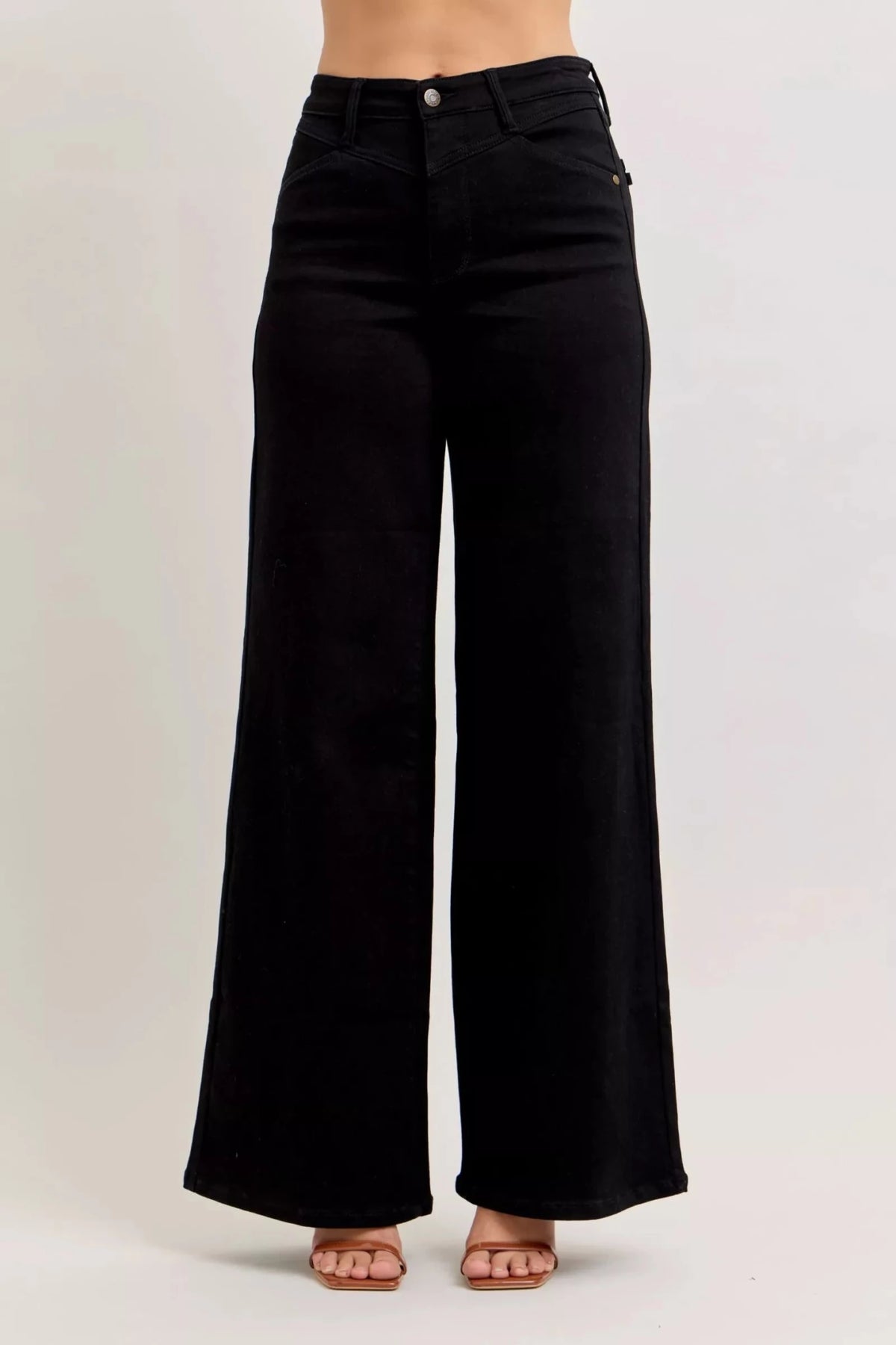 Judy Blue High-Waisted Wide Leg Jeans - TheMomCo.
