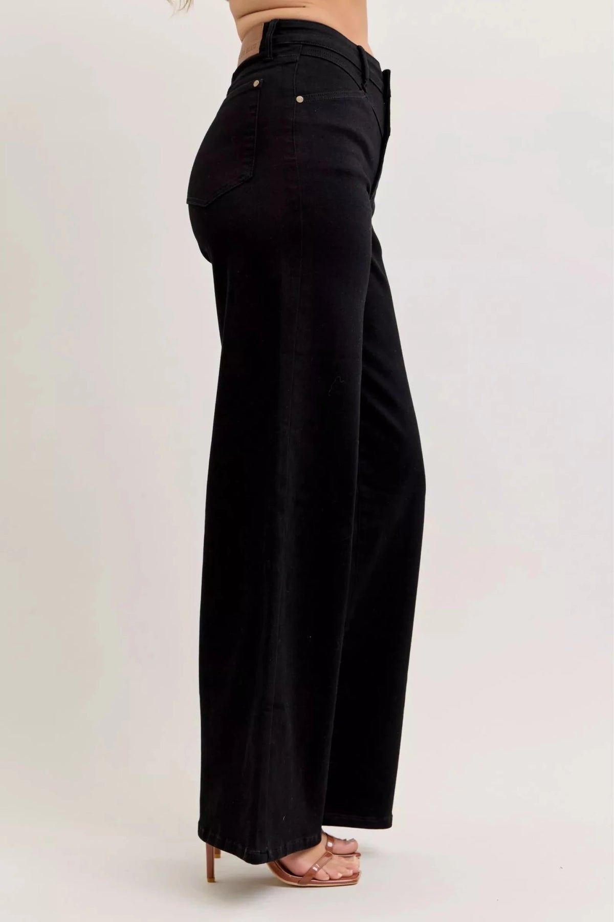 Judy Blue High-Waisted Wide Leg Jeans - TheMomCo.