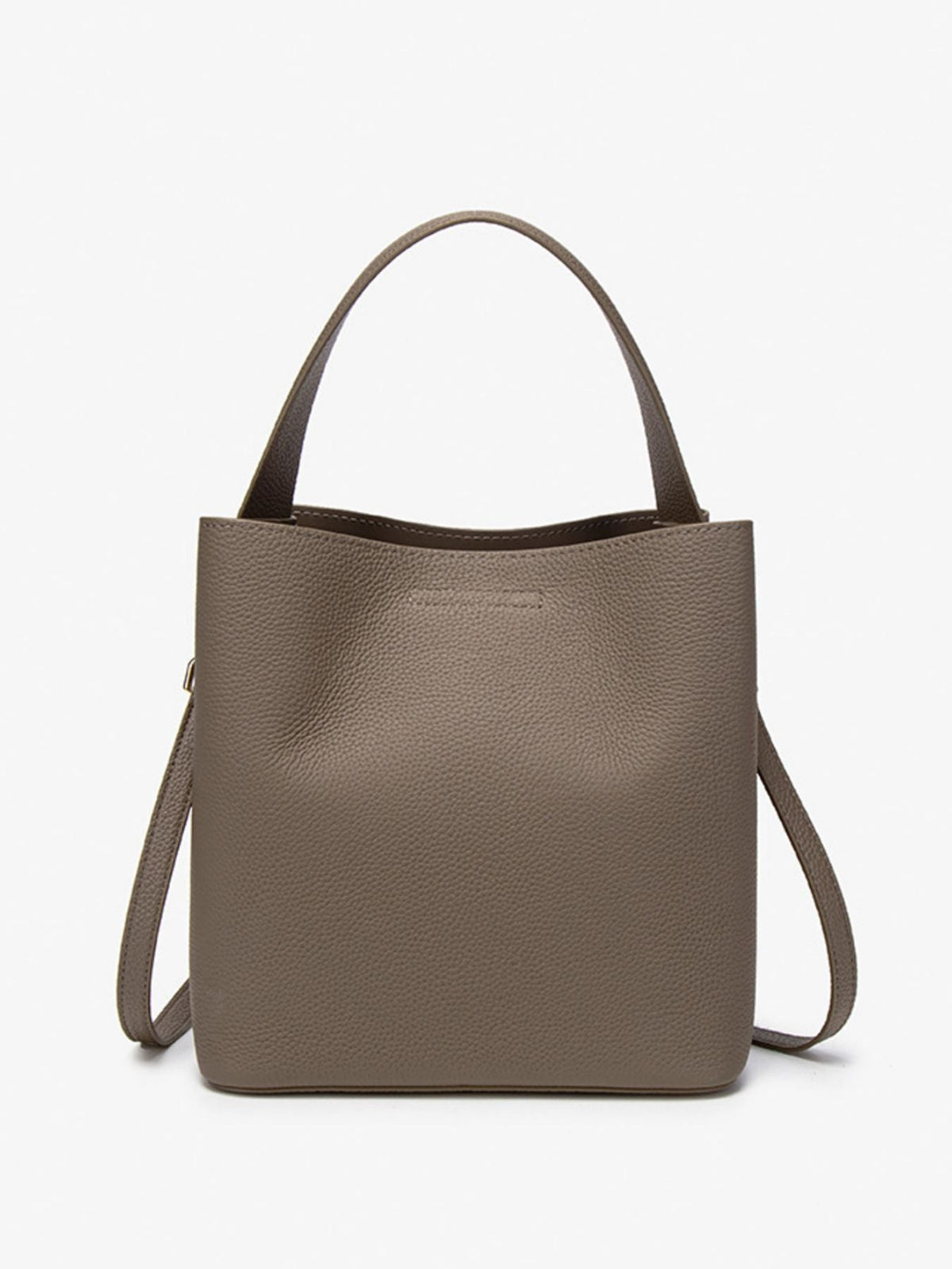 Leather Bucket Crossbody Bag - TheMomCo.