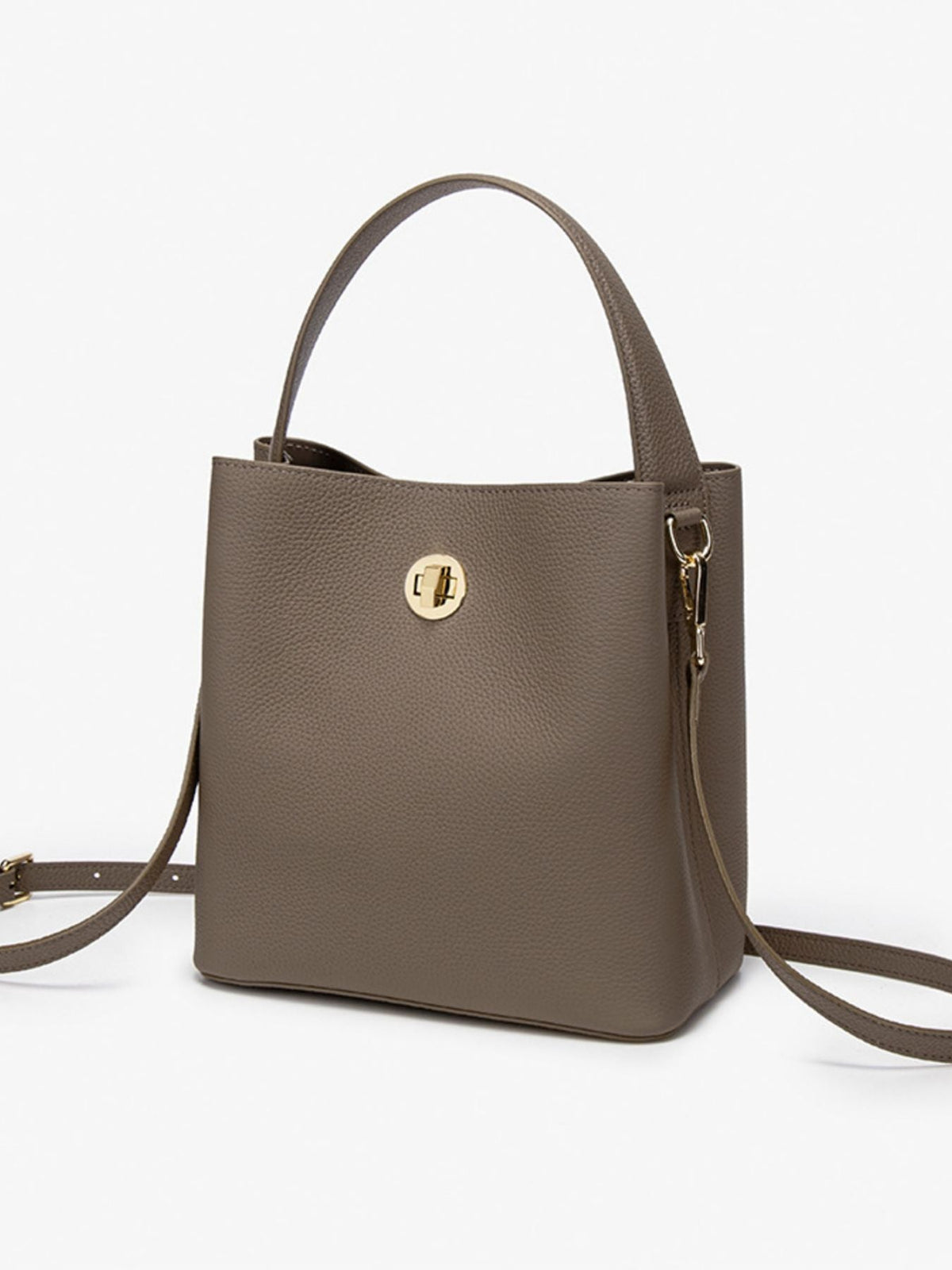 Leather Bucket Crossbody Bag - TheMomCo.