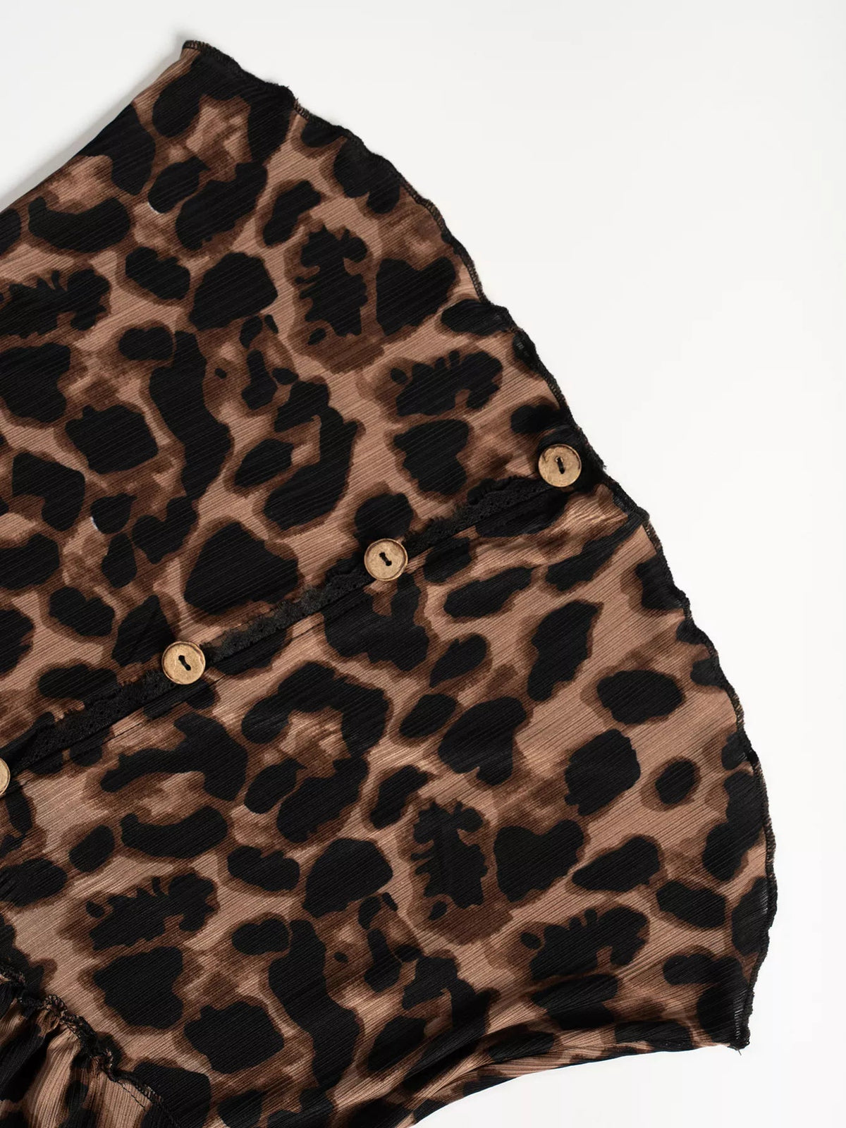 Leopard Print Button-Down Top - TheMomCo.