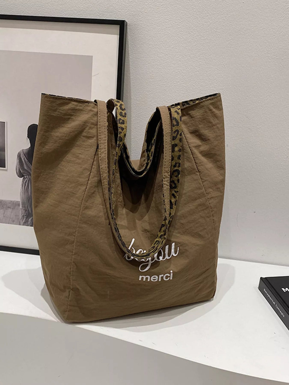 Leopard Print Casual Tote Bag - TheMomCo.