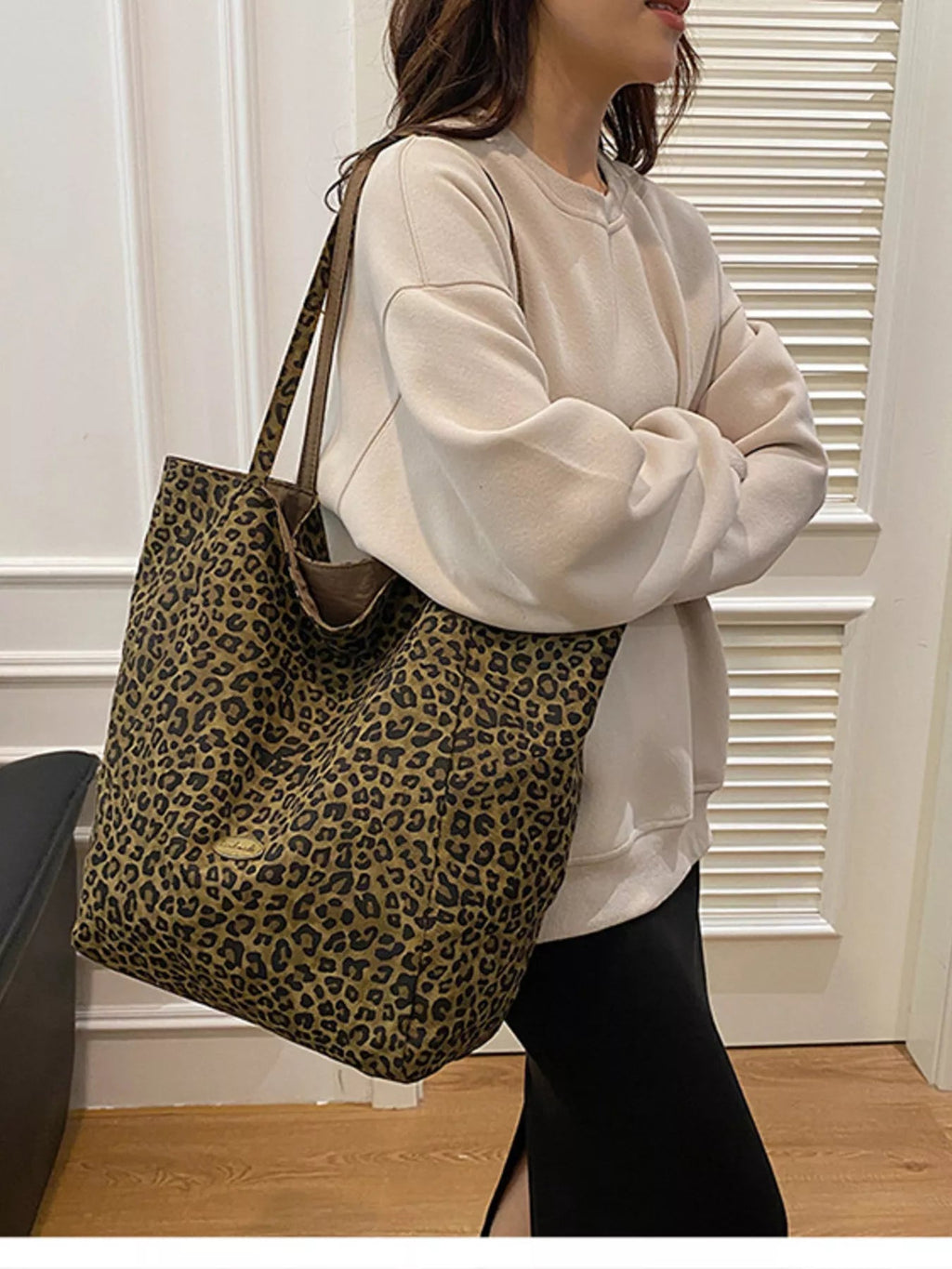 Leopard Print Casual Tote Bag - TheMomCo.