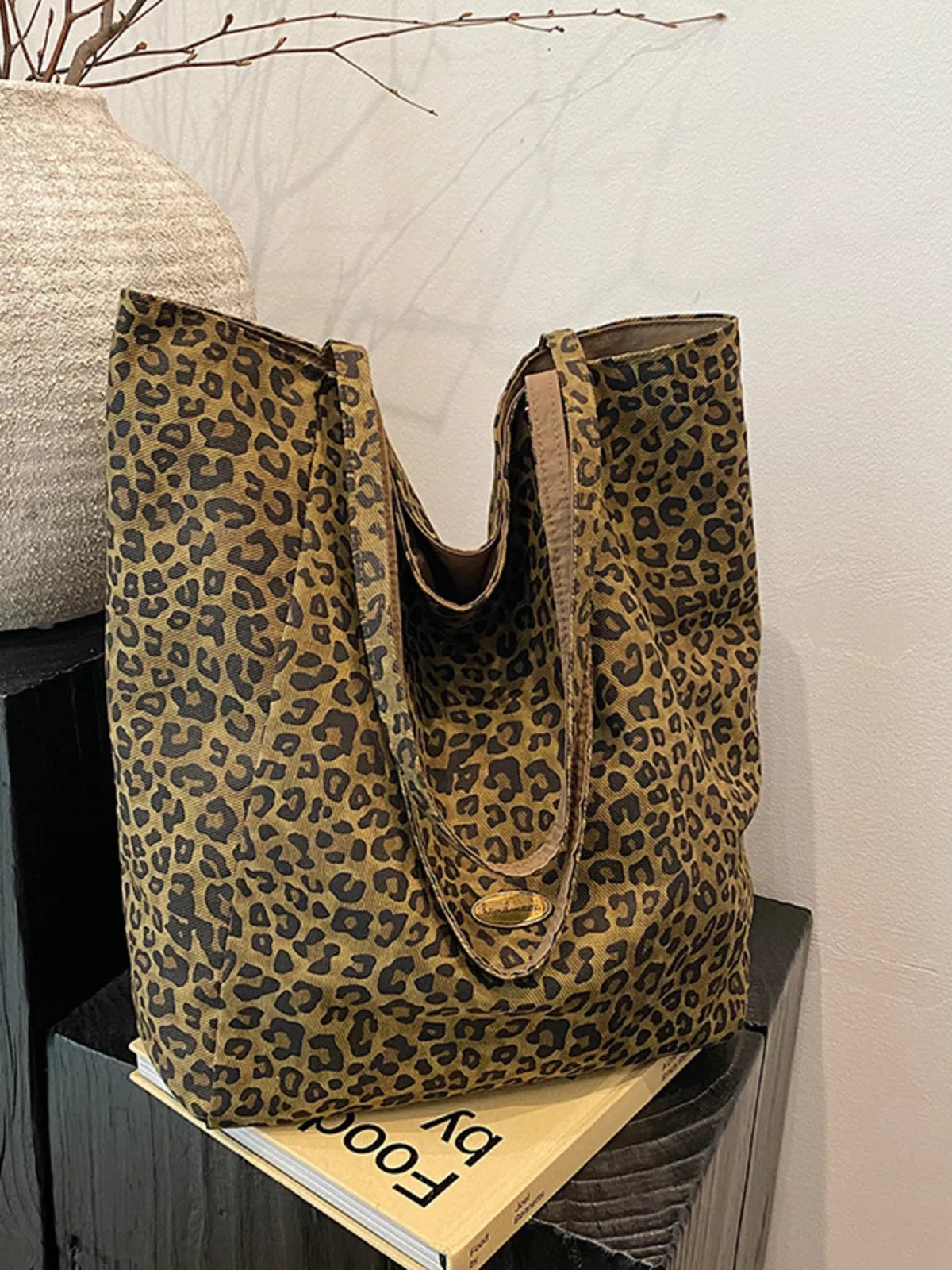 Leopard Print Casual Tote Bag - TheMomCo.