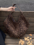 Leopard Print Large Tote Bag - TheMomCo.