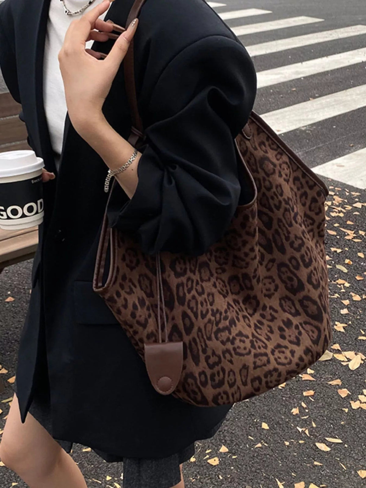 Leopard Print Large Tote Bag - TheMomCo.