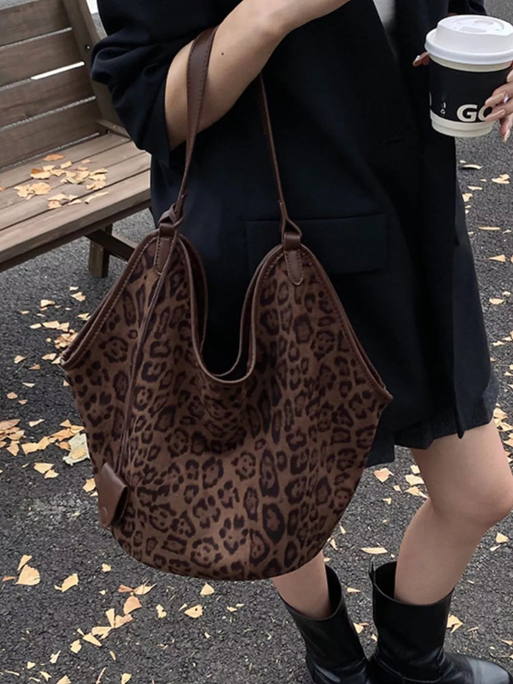 Leopard Print Large Tote Bag - TheMomCo.