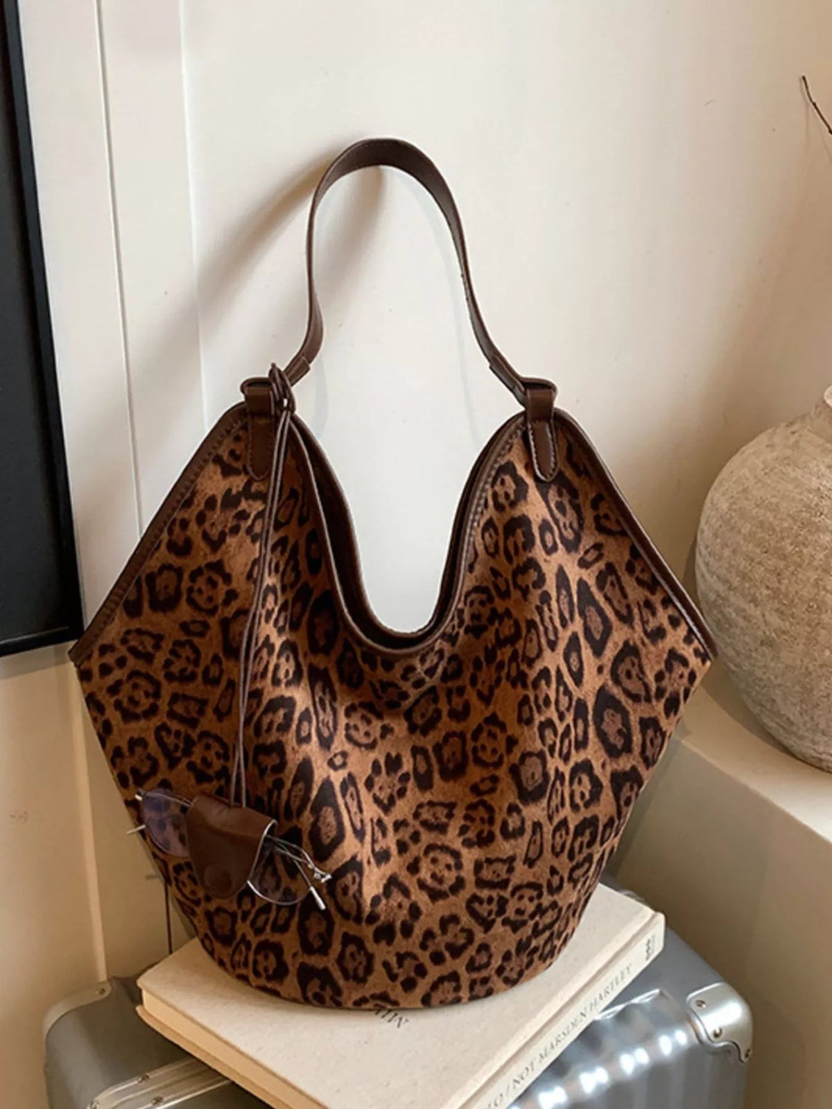 Leopard Print Large Tote Bag - TheMomCo.