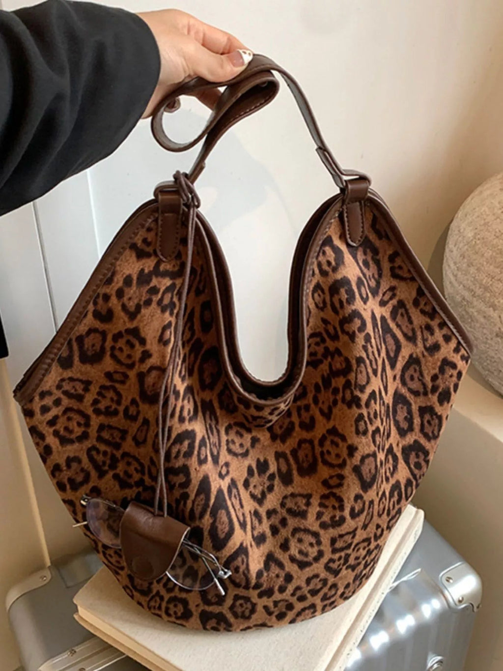 Leopard Print Large Tote Bag - TheMomCo.
