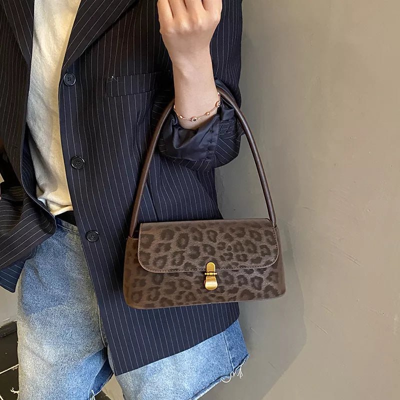 Leopard Print Shoulder Bag - TheMomCo.