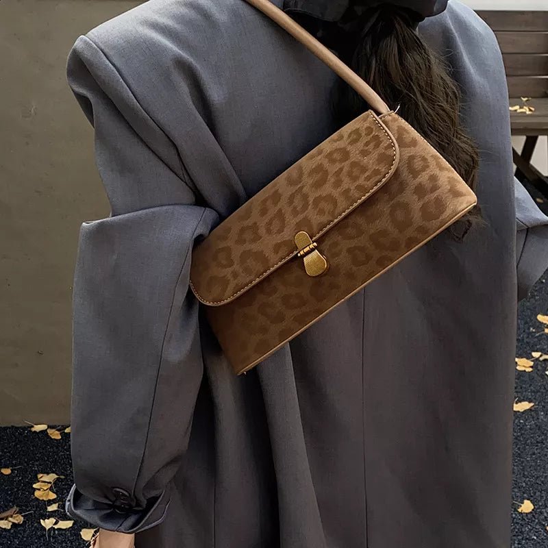 Leopard Print Shoulder Bag - TheMomCo.