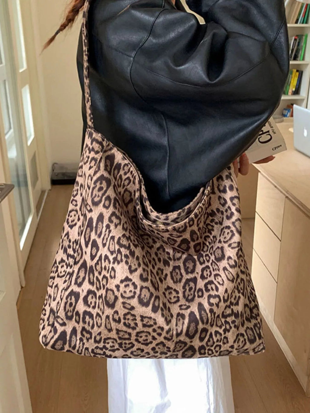 Leopard Print Tote Bag - TheMomCo.