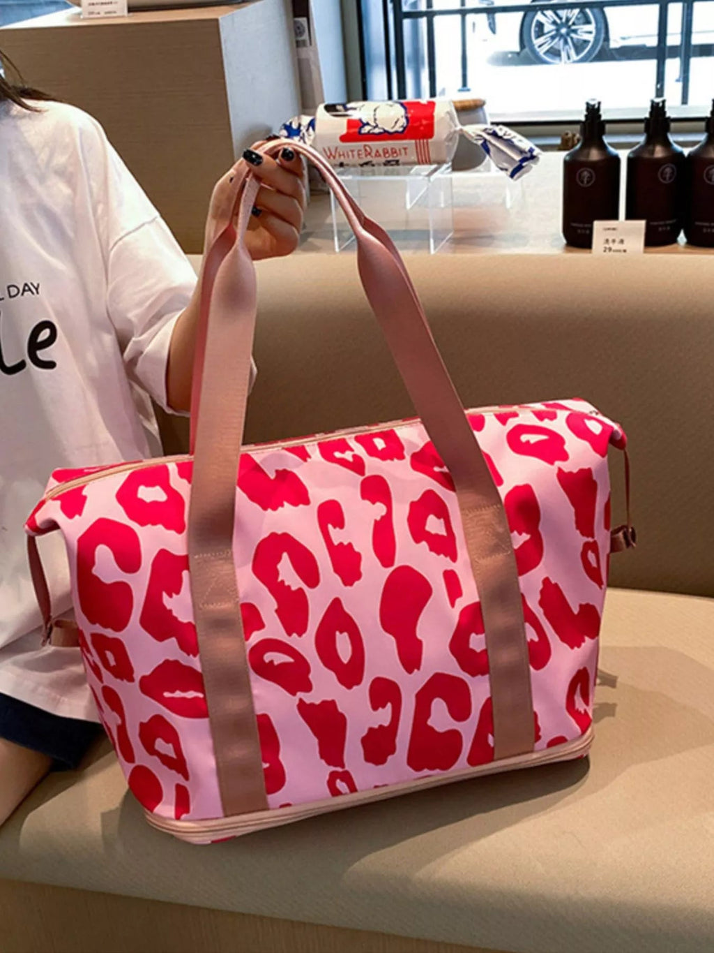 Leopard Print Travel Bag - TheMomCo.