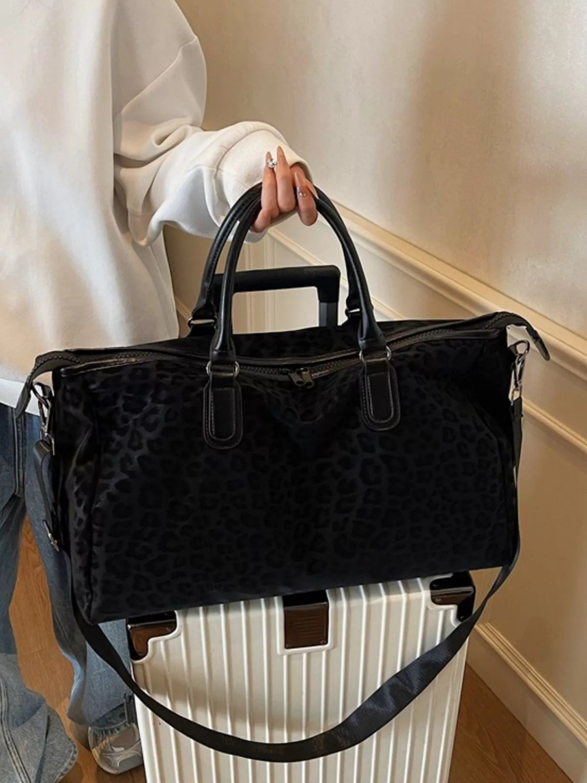 Leopard Print Travel Bag - TheMomCo.