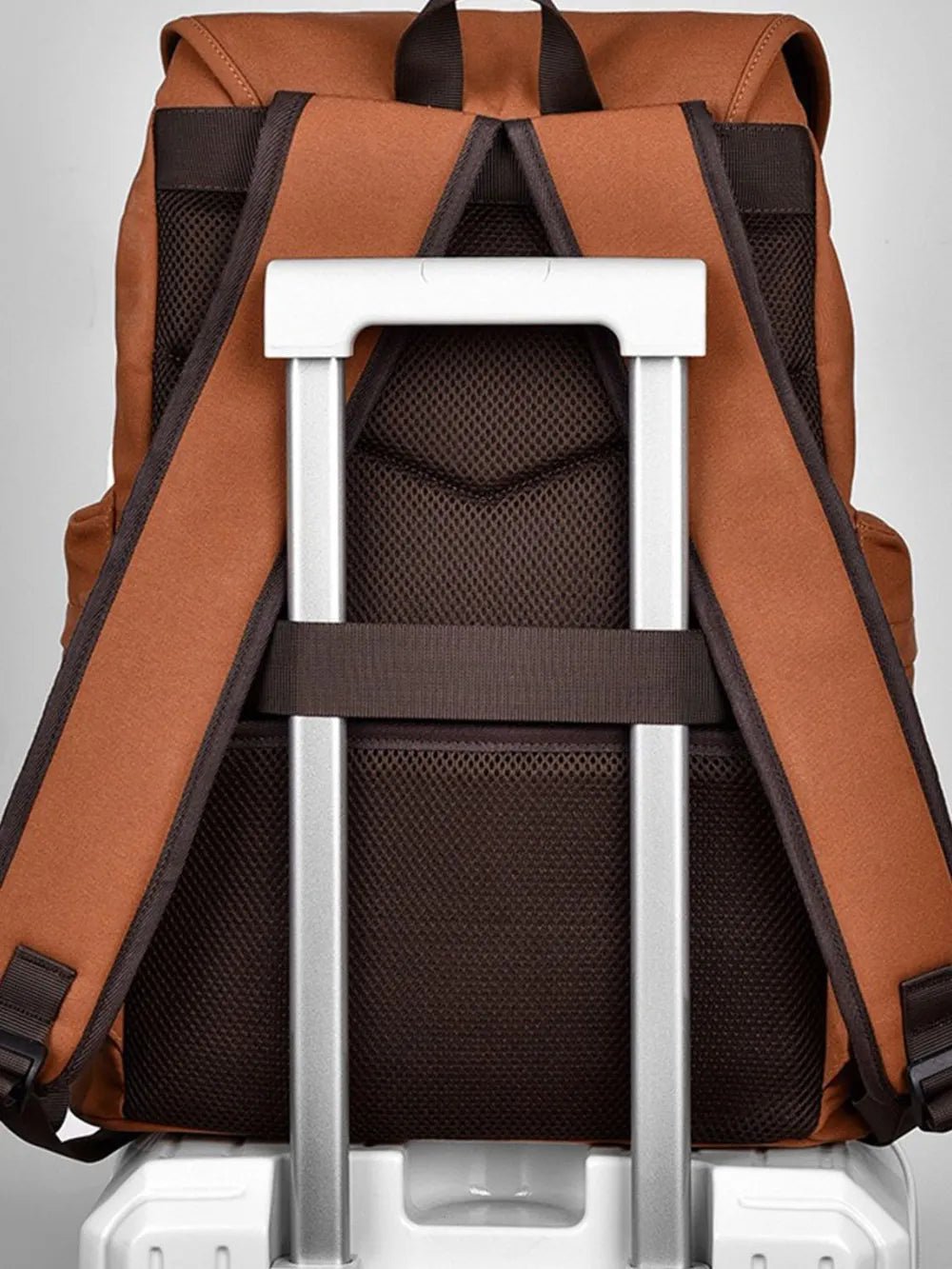 Multi Pockets Adjustable Strap Canvas Backpack Bag - TheMomCo.
