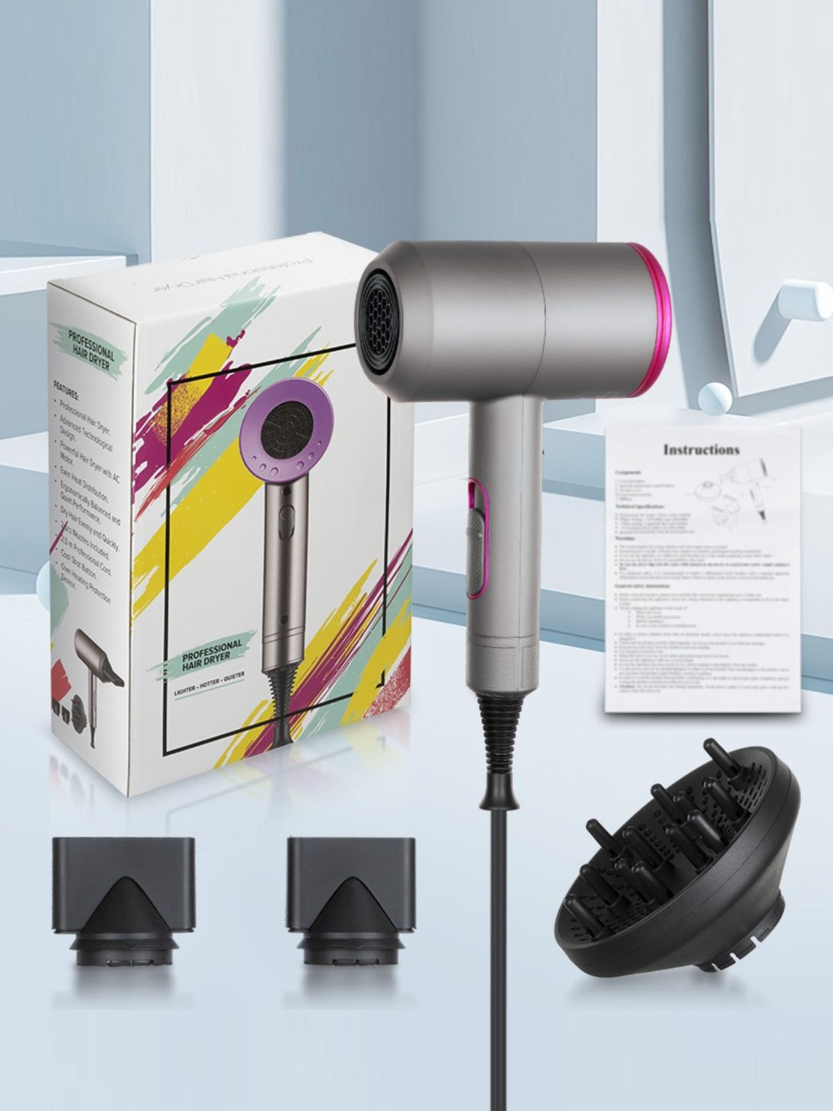 Negative Ion Fast Drying Household Hair Dryer - TheMomCo.