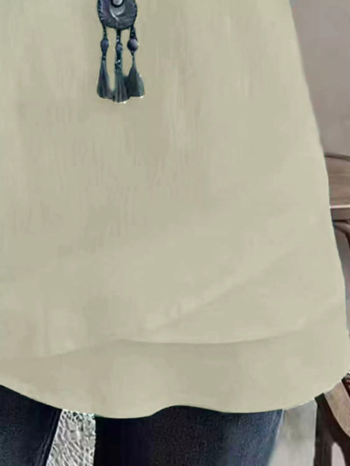Notched Short Sleeve Blouse - TheMomCo.