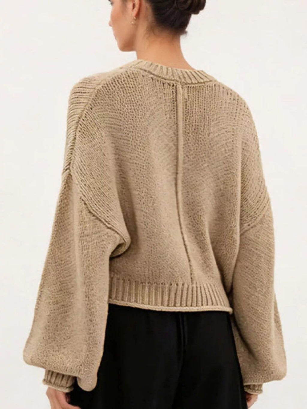 Oversized Chunky Knit Sweater - TheMomCo.