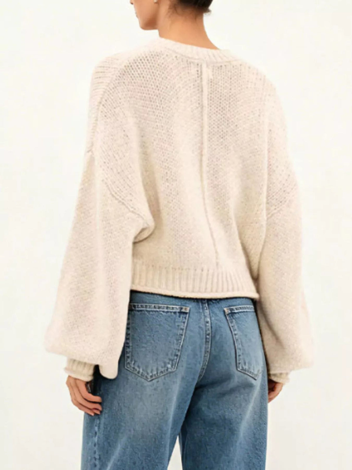 Oversized Chunky Knit Sweater - TheMomCo.