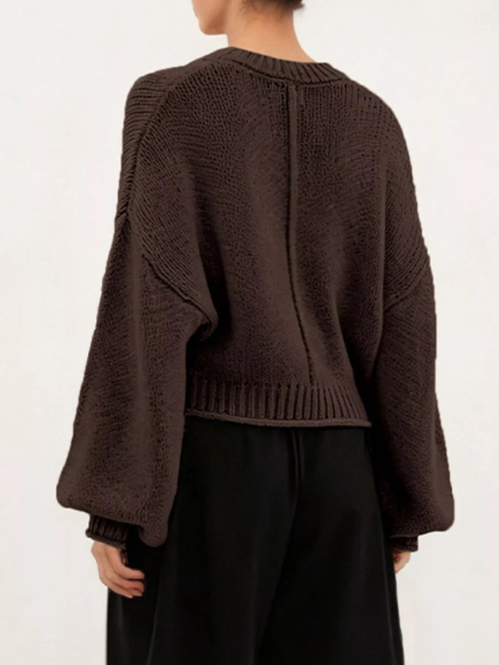 Oversized Chunky Knit Sweater - TheMomCo.