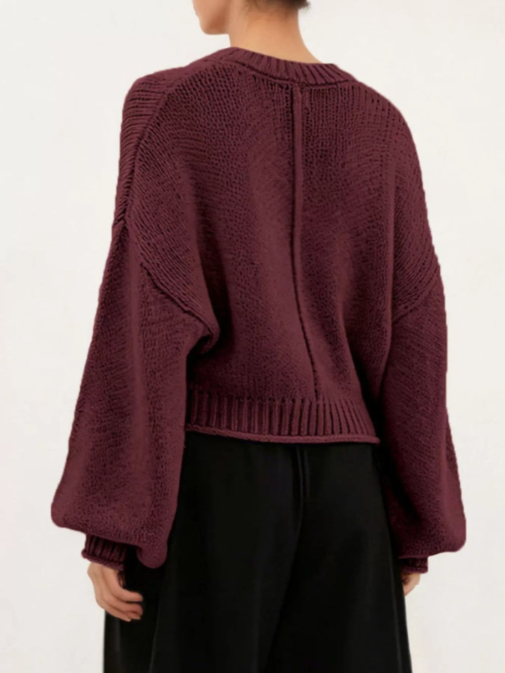 Oversized Chunky Knit Sweater - TheMomCo.