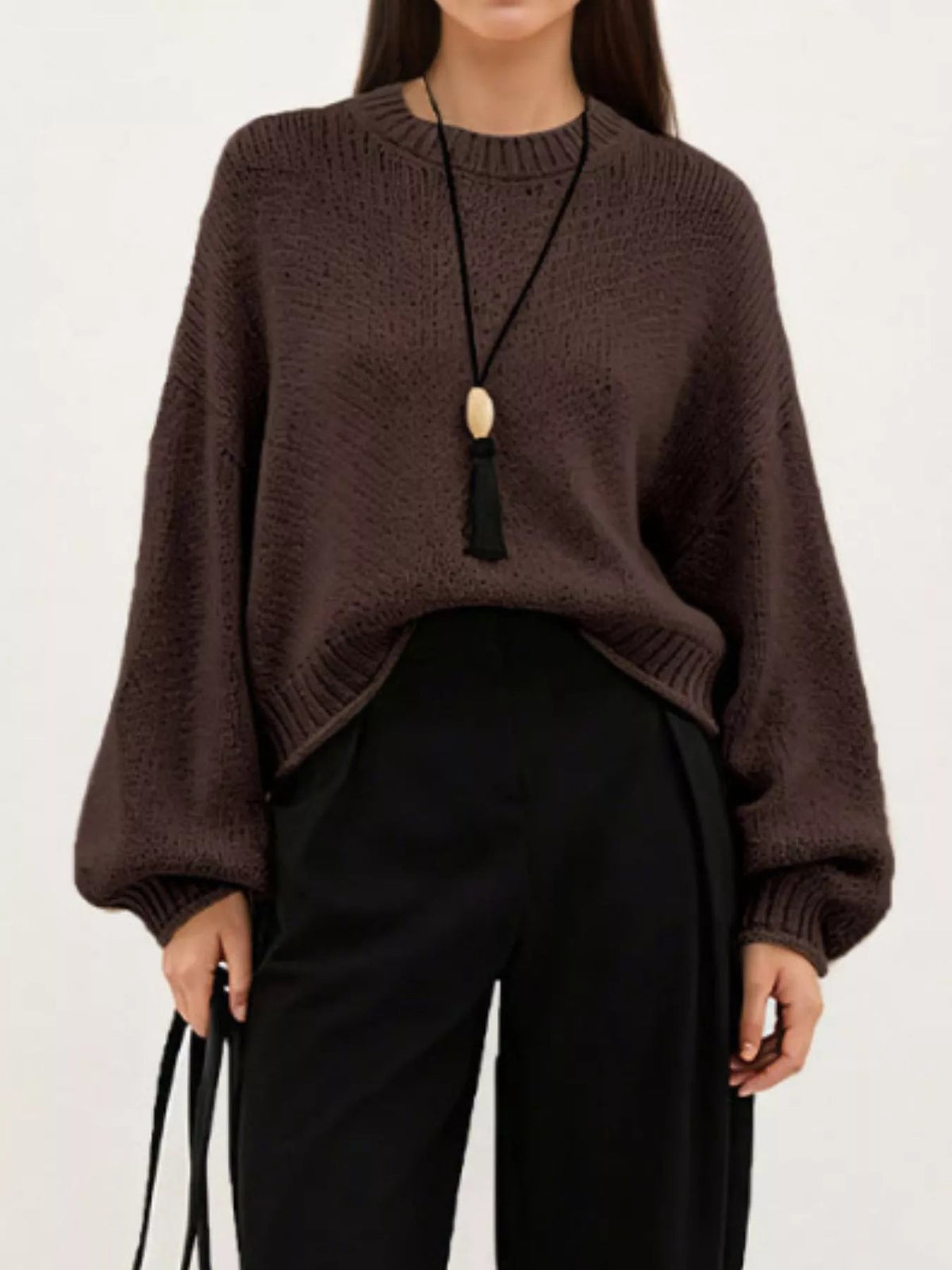 Oversized Chunky Knit Sweater - TheMomCo.