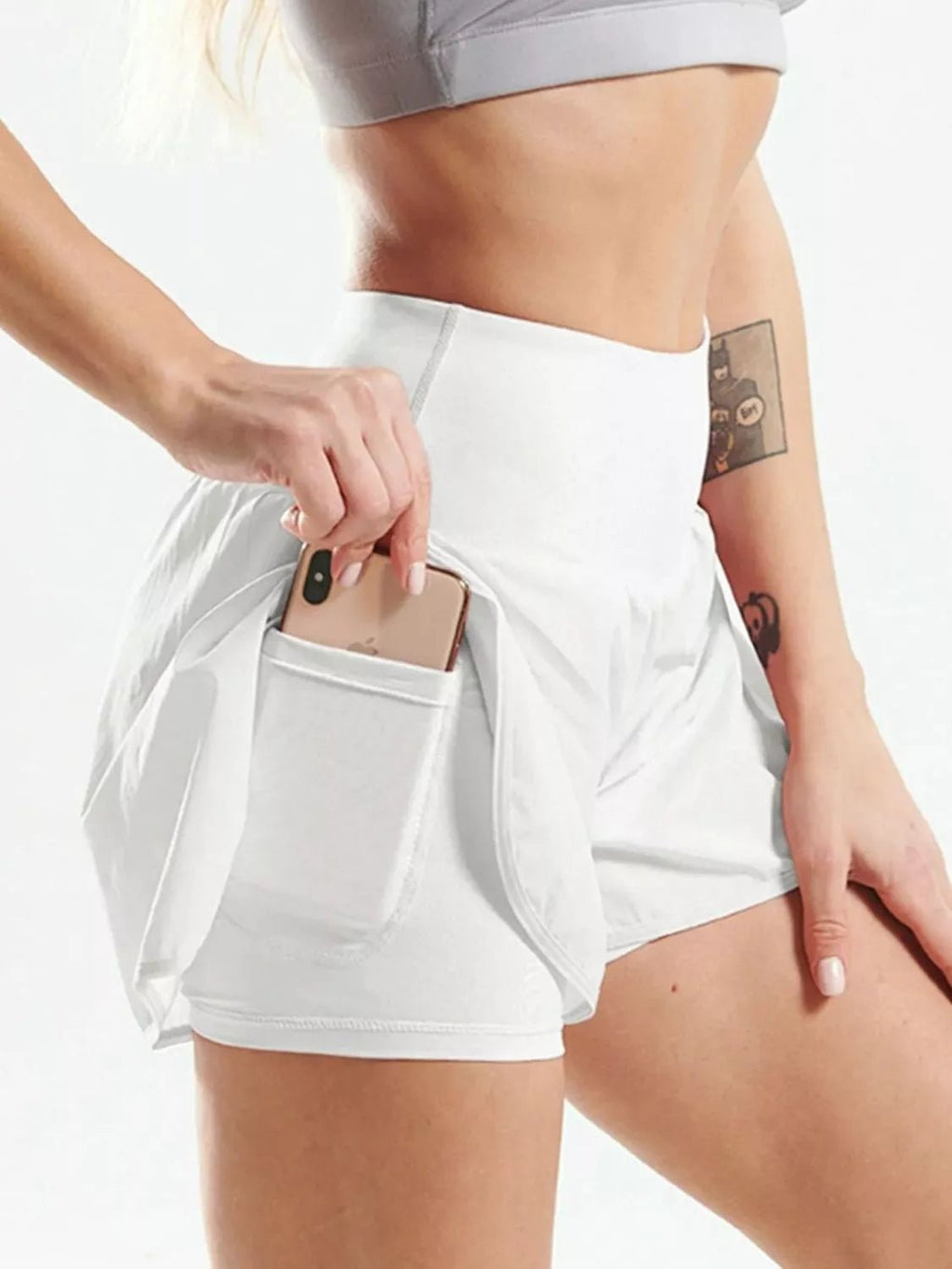 Pocketed High Waist Active Shorts - TheMomCo.