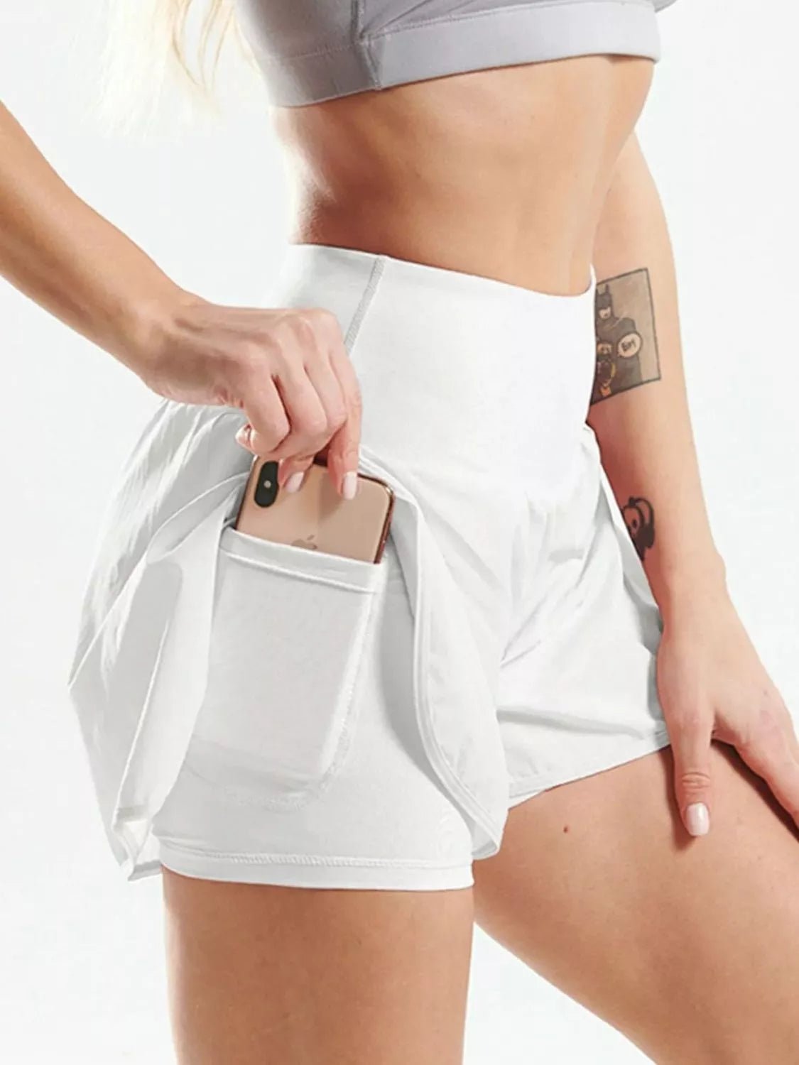 Pocketed High Waist Active Shorts - TheMomCo.