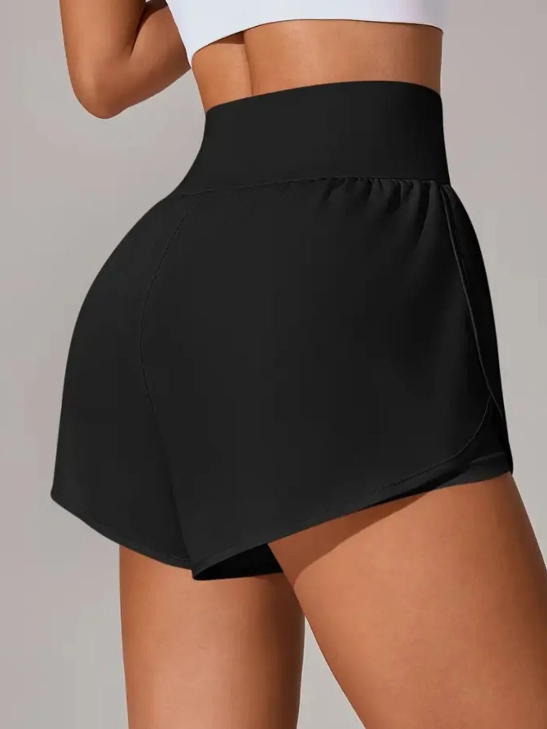 Pocketed High Waist Active Shorts - TheMomCo.