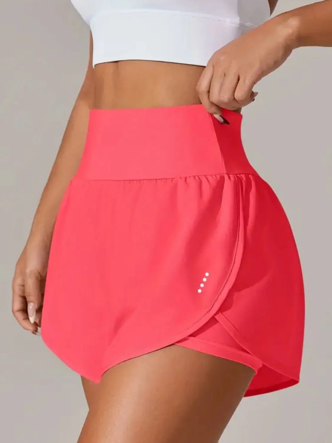 Pocketed High Waist Active Shorts - TheMomCo.