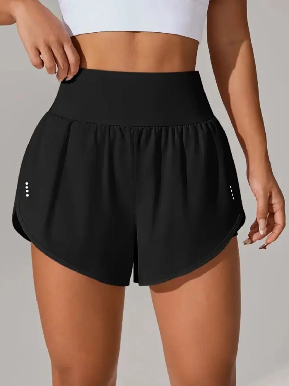 Pocketed High Waist Active Shorts - TheMomCo.