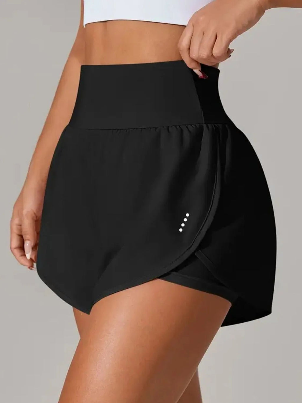 Pocketed High Waist Active Shorts - TheMomCo.