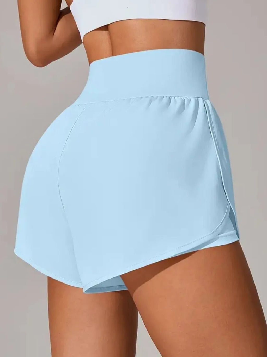 Pocketed High Waist Active Shorts - TheMomCo.