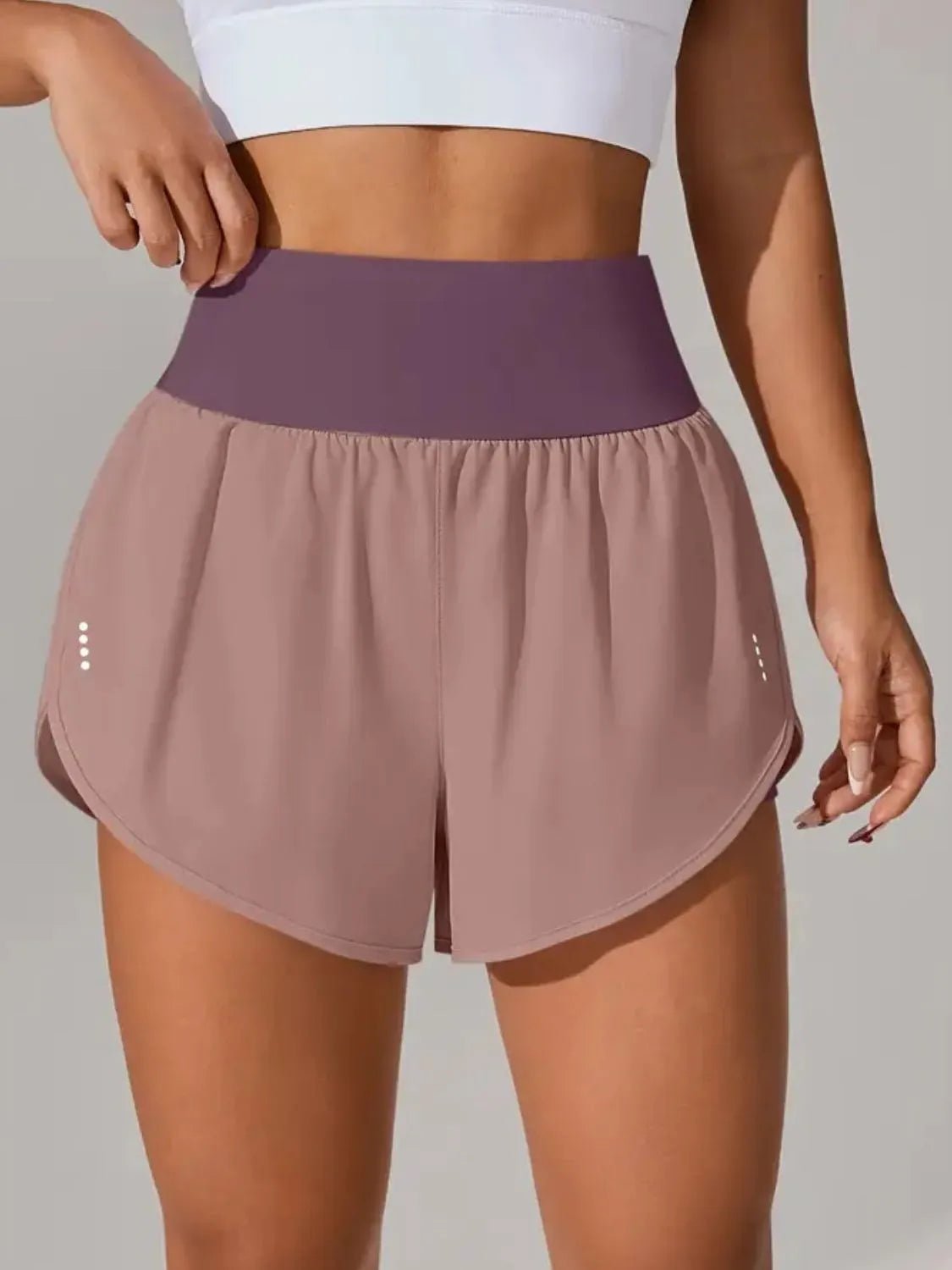 Pocketed High Waist Active Shorts - TheMomCo.