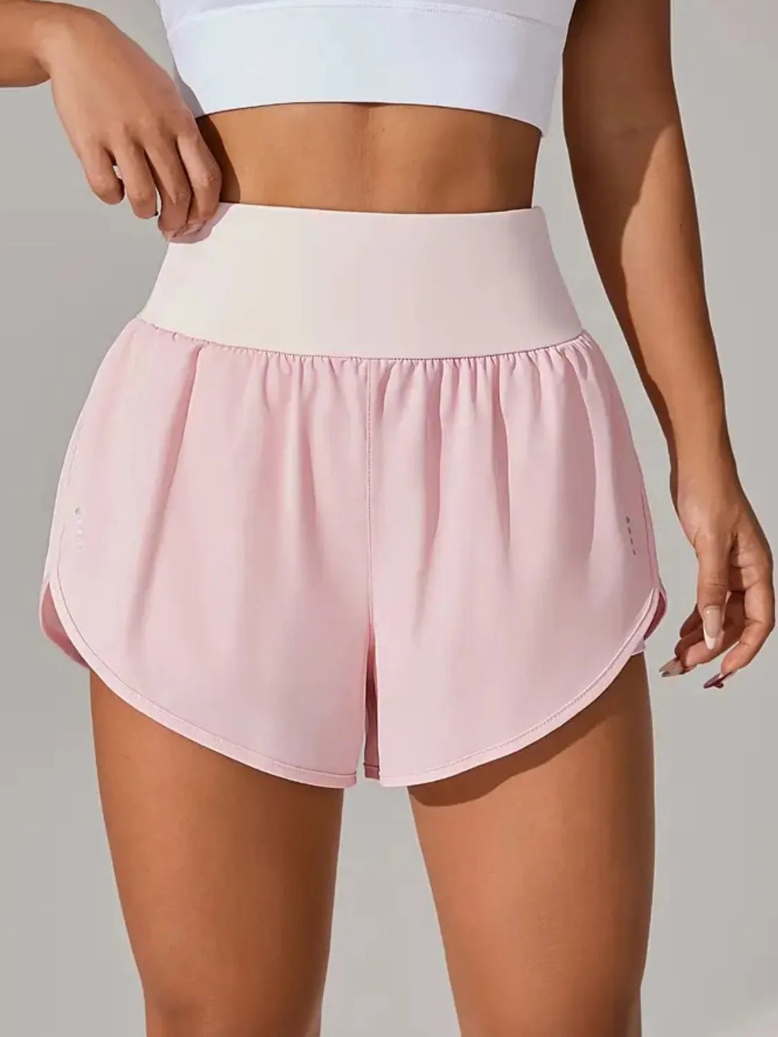 Pocketed High Waist Active Shorts - TheMomCo.