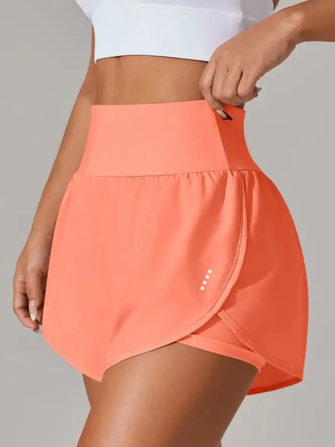 Pocketed High Waist Active Shorts - TheMomCo.