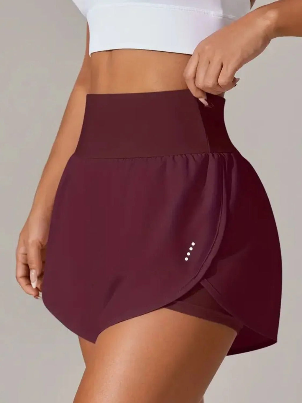 Pocketed High Waist Active Shorts - TheMomCo.