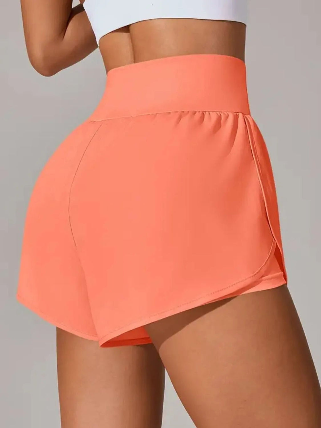 Pocketed High Waist Active Shorts - TheMomCo.