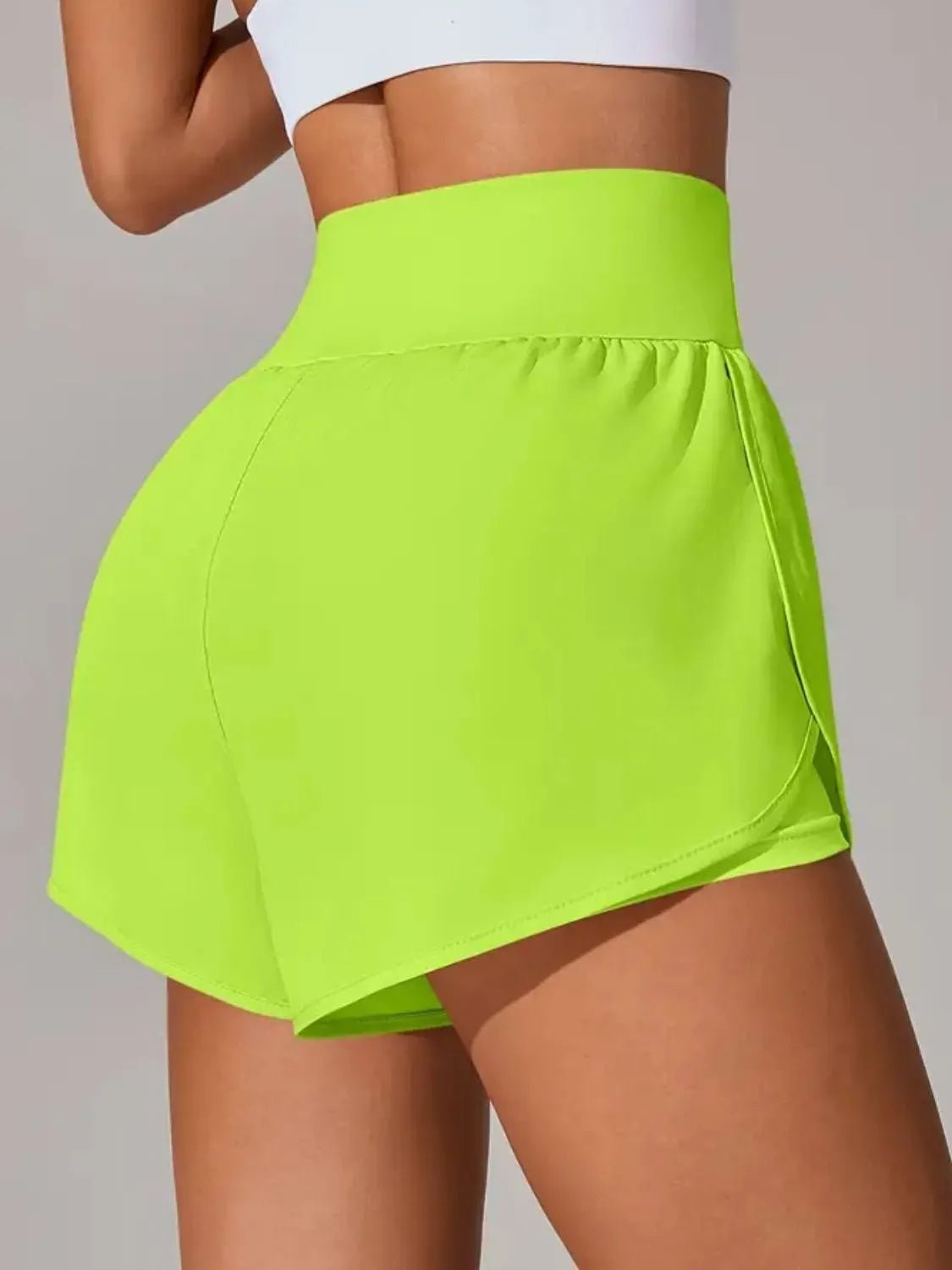 Pocketed High Waist Active Shorts - TheMomCo.