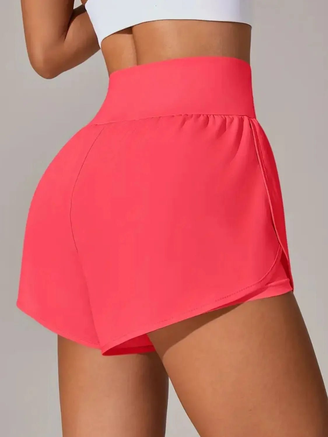 Pocketed High Waist Active Shorts - TheMomCo.