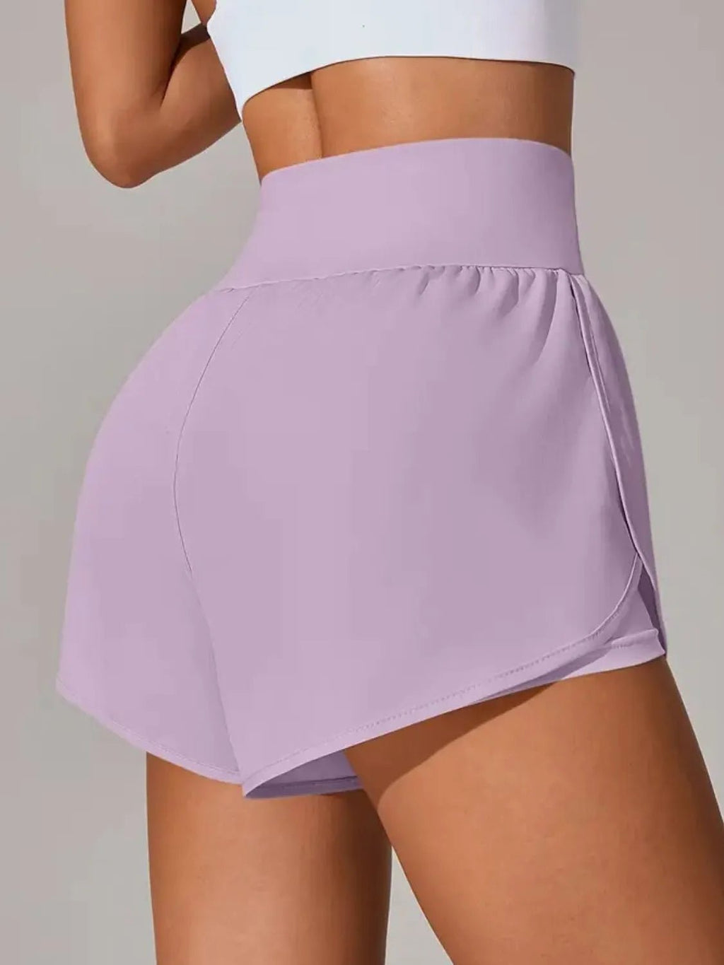 Pocketed High Waist Active Shorts - TheMomCo.