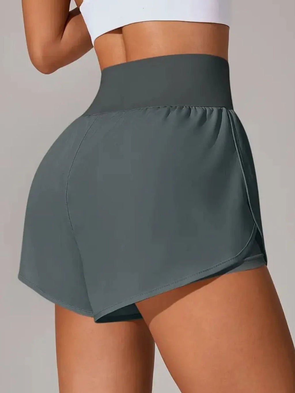 Pocketed High Waist Active Shorts - TheMomCo.