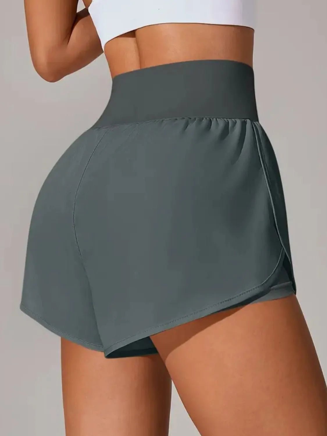 Pocketed High Waist Active Shorts - TheMomCo.